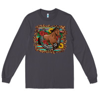 Smoke western horse horseshoe roses sunflowers serape leopard Long Sleeve Tee - Artiststas