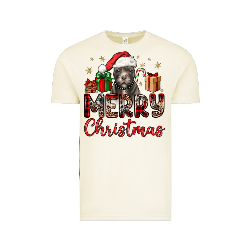 Merry Christmas Pitbull Vintage Tee by JahusDesignShop | Teevron