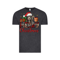 Vintage Black merry christmas pitbull Vintage Tee - JahusDesignShop