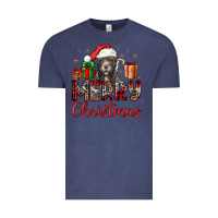 Vintage Denim merry christmas pitbull Vintage Tee - JahusDesignShop