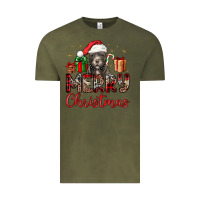 Vintage Olive merry christmas pitbull Vintage Tee - JahusDesignShop