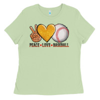 Matcha peace love baseball Ladies Tee - AdoDesignShop