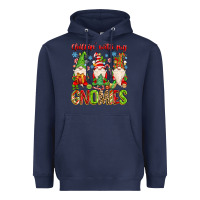 Navy chillin with my gnomies Heavyweight Hoodie - MaliasSmallBusiness