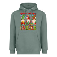 Sage chillin with my gnomies Heavyweight Hoodie - MaliasSmallBusiness