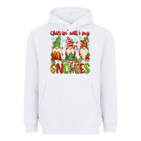 White chillin with my gnomies Heavyweight Hoodie - MaliasSmallBusiness