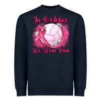 Navy in october we wear pink breast cancer valleybal Heavyweight Sweatshirt - JahusDesignShop