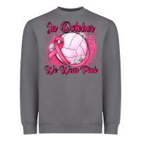 Storm in october we wear pink breast cancer valleybal Heavyweight Sweatshirt - JahusDesignShop