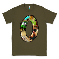 Army Green farm life alphabet numbers 0 Classic Tee - BundleAndBundleShop