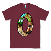 Burgundy farm life alphabet numbers 0 Classic Tee - BundleAndBundleShop