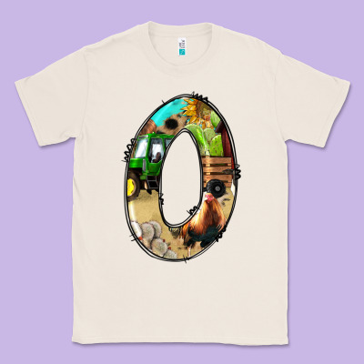 Farm Life Alphabet Numbers 0 Classic Tee Designed By Bundleandbundleshop