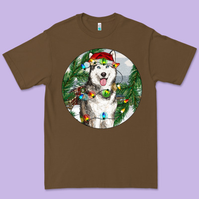 Husky And Farm Ornament Premium Tee Designed By Ranaportraitstore