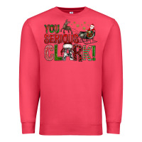 Cardinal You Serious Clark With Santa Sleigh Premium Sweatshirt - BundleAndBundleShop