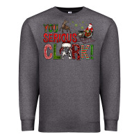 Charcoal Heather You Serious Clark With Santa Sleigh Premium Sweatshirt - BundleAndBundleShop