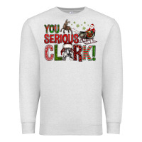 Oatmeal Heather You Serious Clark With Santa Sleigh Premium Sweatshirt - BundleAndBundleShop
