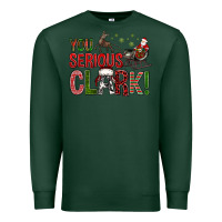 Sports Green You Serious Clark With Santa Sleigh Premium Sweatshirt - BundleAndBundleShop