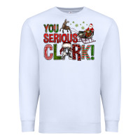 White You Serious Clark With Santa Sleigh Premium Sweatshirt - BundleAndBundleShop