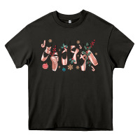 Christmas Ballerina Shoes Heavy Core Tee | Teevron