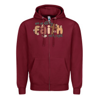 Burgundy we walk by faith not by sight Zipper Hoodie - MaliasSmallBusiness