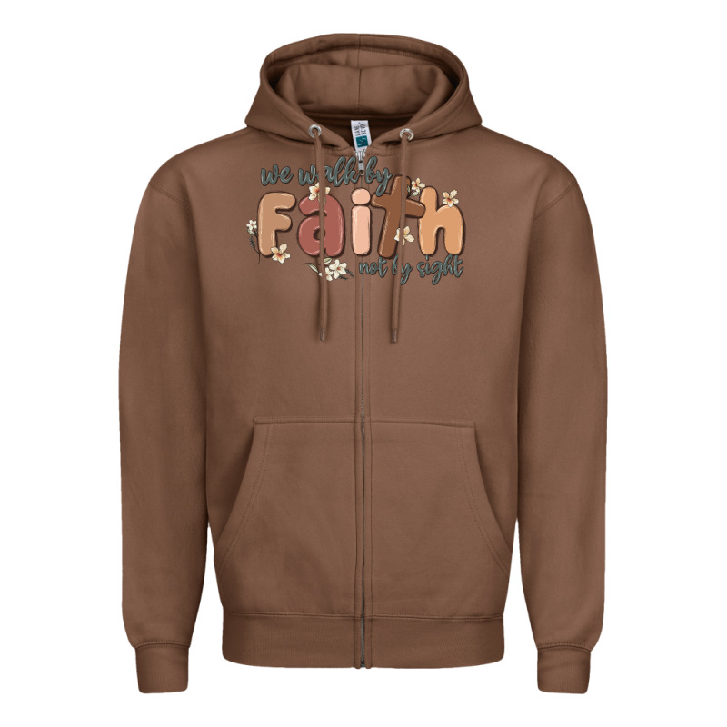 We Walk By Faith Not By Sight Zipper Hoodie by MaliasSmallBusiness | Teevron