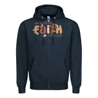 Navy we walk by faith not by sight Zipper Hoodie - MaliasSmallBusiness