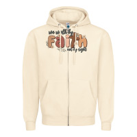 Sandshell we walk by faith not by sight Zipper Hoodie - MaliasSmallBusiness