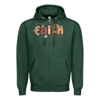 Sports Green we walk by faith not by sight Zipper Hoodie - MaliasSmallBusiness