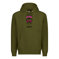 Army Green Pink Glitter, Leopard Pattern Mom Skull Premium Hoodie - Bettercallsaul