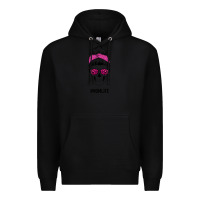 Black Pink Glitter, Leopard Pattern Mom Skull Premium Hoodie - Bettercallsaul