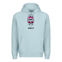 Blue Mist Pink Glitter, Leopard Pattern Mom Skull Premium Hoodie - Bettercallsaul