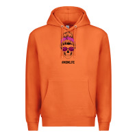 Carrot Pink Glitter, Leopard Pattern Mom Skull Premium Hoodie - Bettercallsaul