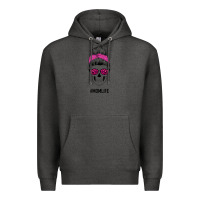 Charcoal Heather Pink Glitter, Leopard Pattern Mom Skull Premium Hoodie - Bettercallsaul