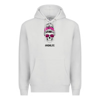 Dove Grey Pink Glitter, Leopard Pattern Mom Skull Premium Hoodie - Bettercallsaul