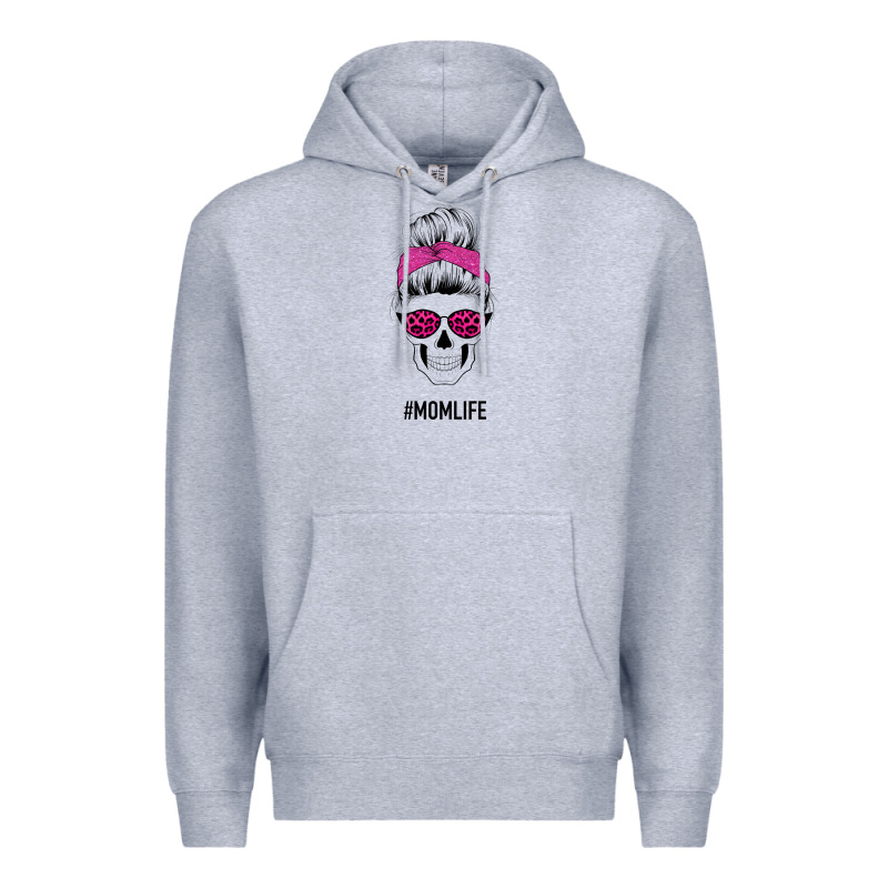 Pink Glitter, Leopard Pattern Mom Skull Premium Hoodie by Bettercallsaul | Teevron