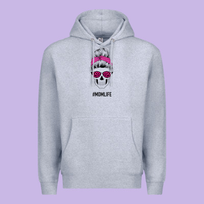 Pink Glitter, Leopard Pattern Mom Skull Premium Hoodie Designed By Bettercallsaul