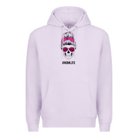 Lilac Pink Glitter, Leopard Pattern Mom Skull Premium Hoodie - Bettercallsaul
