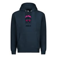 Navy Pink Glitter, Leopard Pattern Mom Skull Premium Hoodie - Bettercallsaul