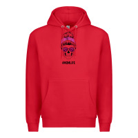 Red Pink Glitter, Leopard Pattern Mom Skull Premium Hoodie - Bettercallsaul