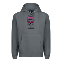 Rock Pink Glitter, Leopard Pattern Mom Skull Premium Hoodie - Bettercallsaul