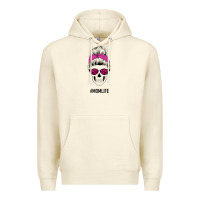 Sandshell Pink Glitter, Leopard Pattern Mom Skull Premium Hoodie - Bettercallsaul