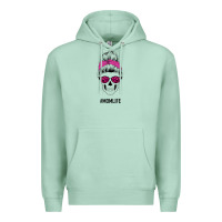 Seafoam Pink Glitter, Leopard Pattern Mom Skull Premium Hoodie - Bettercallsaul