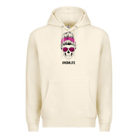 Tofu Pink Glitter, Leopard Pattern Mom Skull Premium Hoodie - Bettercallsaul