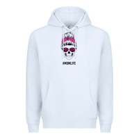 White Pink Glitter, Leopard Pattern Mom Skull Premium Hoodie - Bettercallsaul