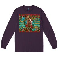 Plum western horse horseshoe roses gemstones glitter wooden Long Sleeve Tee - Artiststas