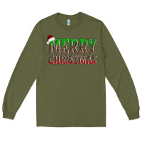 Army Green merry christmas Long Sleeve Tee - AdoDesignShop