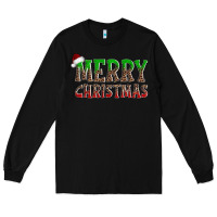 Black merry christmas Long Sleeve Tee - AdoDesignShop