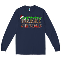 Navy merry christmas Long Sleeve Tee - AdoDesignShop