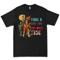 Black take a ride on the wild side with rodeo Premium Tee - texasbilliewilder
