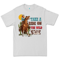 Dove Grey take a ride on the wild side with rodeo Premium Tee - texasbilliewilder