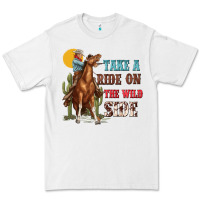 White take a ride on the wild side with rodeo Premium Tee - texasbilliewilder