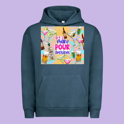 Let's Make Pour Decisions Urban Hoodie Designed By Tumblerdesignbyshophia